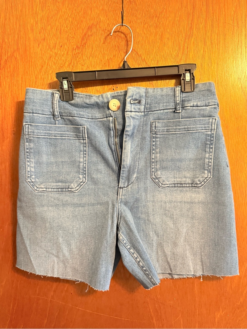 Maeve Light Blue High Waist Denim Shorts